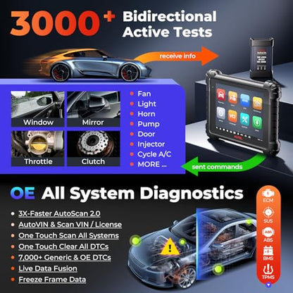 Autel MaxiSys MS909 Intelligent Scanner: 2026 MS909 Same as Ultra MS919, Up of MS908S PRO II Elite II PRO, Motor TruSpeed Repair as Ultra S2, Topology 2.0, ECU Programming, 40+ Resets, 3K+ Test