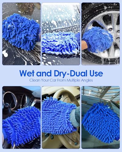 Upgraded Jet Nozzle for Garden Hose 2-in-1 Jet Nozzle High Pressure Hose Nozzle with 2 Different Nozzles and Hose Quick Connectors for Car Pet Garden Cleaning - color: Blue