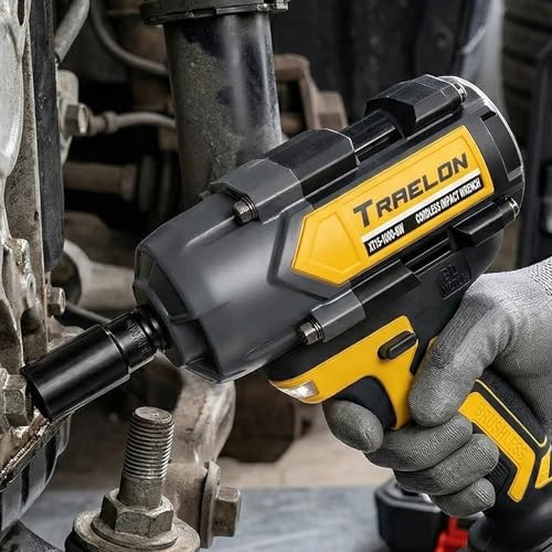 1/2" Cordless Impact Wrench, 1200N·m Brushless, Bare Tool | 900Ft-lbs, 4-Speed Dual LED, Works with Dewalt 20V Battery, All-Metal Gearbox - style: 1/2 for Dewalt Battery