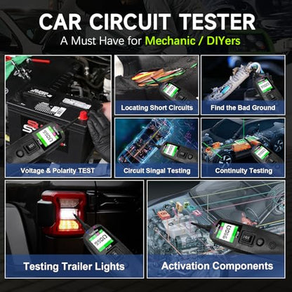 Circuit Tester Automotive, Power Circuit Probe Tester, Test Light Automotive with 40FT Cable, Car Fuse Tester, AC DC 12V 24V Car Diagnostic Tool, P100 - style: P100