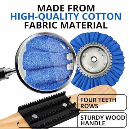 8 Inch Aluminum Polishing Kit – 6PCS Airway Buffing Wheel for Drill and Grinder Professional Rim Polishing and Metal Kit for Polished Aluminum Wheels Restoration and Shine