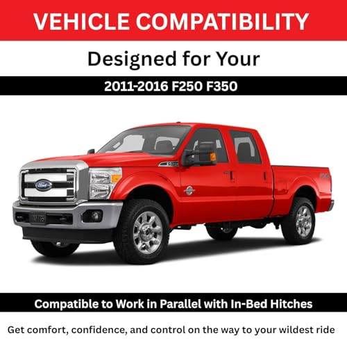 TrendsAuto Firestone Airide Red Label Rear Air Springs Kit & Air Command Heavy Compressor No Drill Mounting Plate with Dual Wireless App and Remote fits 2011-2016 F250 F350 | TrendsAuto Decal - size: Dual Path