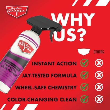 Jay Leno's Garage Wheel Cleaner Spray – Brake Cleaner and Heavy Duty Brake Dust Remover that Works as a Rim Cleaner, Leaving Wheels, Rims, Brake Pads & Rotors Spotless for a Showroom-Quality Finish