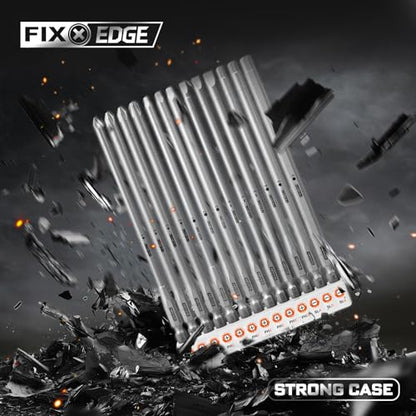 Geinxurn 26Pieces Fixedge Screwdriver Bit Set, 6Inches Magnetic Alloy Steel Phillips/Slotted/Square/Torx/Hex/Security Torx Insert Power Bits Tips with Storage Organizer for Home Repair - style: FXMX150-026