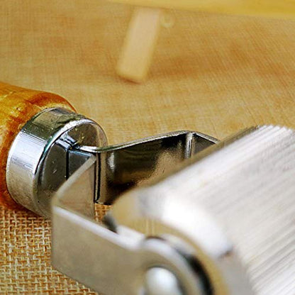 HXBER Tire Patch Stitching Tool,Tyre Patch Roller with Wooden Handle 6mm/20mm/40mm Tire Stitcher Tube Repair Tool for Fixing Flats