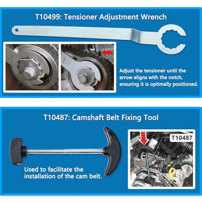 DPTOOL Engine Timing Tool Set for VAG EA211 1.0 1.2L 1.4L 1.6L FSI TSI TFSI | Camshaft and Crankshaft Timing Tool for VW Audi A3 Golf VII Jetta Skoda Octavia Seat Leon - size: 6PC Kit