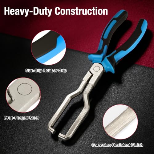 BETOOLL 16PCS Hose Clamp Pliers Set, Automotive Hose Clamp Removal Tool, Long Reach Flexible Wire Tools for Radiator, Heater, Coolant & Water Hoses - color: Blue