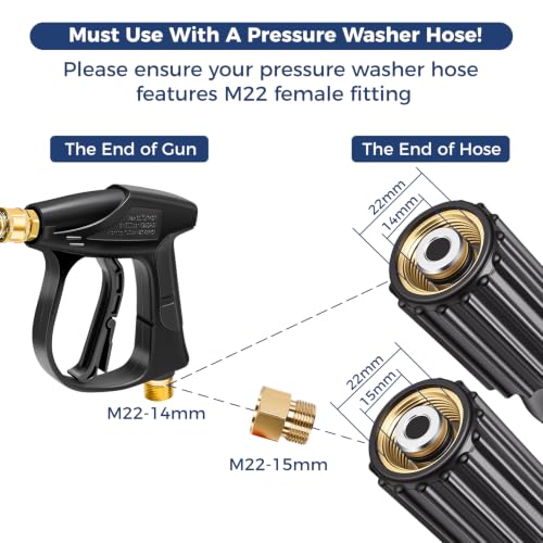 Foam Cannon Dual Connector for Pressure Washer, Industrial Car Wash Foam Gun Kit 1/4 Inch Quick Connector, Adjustable Soap Cannon with 5 Pressure Washer Nozzle Tips, Adapter, 1 Liter - size: Nine-Piece Set