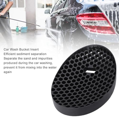 Efficient and Rugged Car Wash Bucket Insert for Dirt and Sediment Separation, Ideal for Auto Detailing (Black) - color: Black