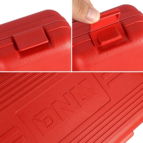 DNA Motoring TOOLS-00245 8-Pcs Brake Service Kit - Brake Spring Installer Remover Plier Tools Set with Carrying Case,Red - color: Red