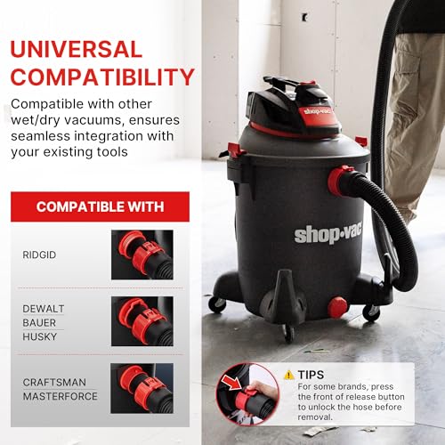 Shop-Vac 8' X 2-1/2" Universal Hose Black - size: 8' X 2-1/2"