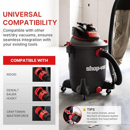 Shop-Vac 8' X 2-1/2" Universal Hose Black - size: 8' X 2-1/2"