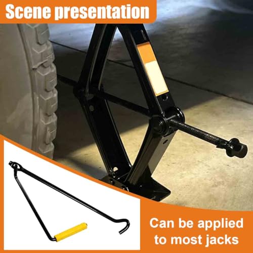 Car Scissor Jack Handle, Extended Steel Car Wheel Lug Wrench, Labor-Saving Automotive Tire Lift Replacement Tool, Jacks Lifting Accessories for Trailer SUV, Sedan, Truck Repair (Extended) - size: Extended