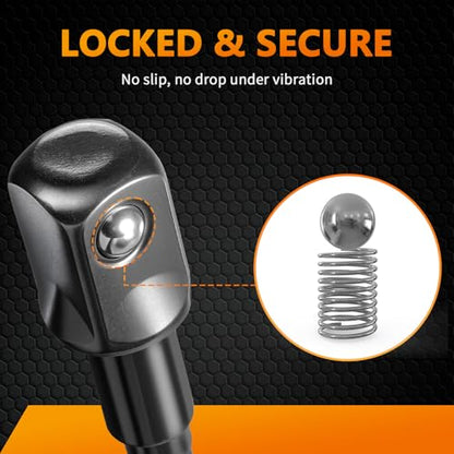 Mellbree 1/2 Impact Socket Adapter, 4 Pack 1/4 to 1/2 Inch Drill Socket Adapter for Impact Driver/Wrench, Automotive DIY, Extension Socket Bits, Handle Nut Driver and Drills - size: 1/4 to 1/2in