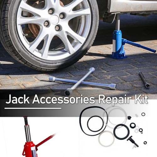 Bottle Jack Repair Kit for 3 Ton 17 Pcs Complete Seal Set with Ram Piston Pump Seals, O-Rings, Gaskets for Hydraulic Vertical Jack