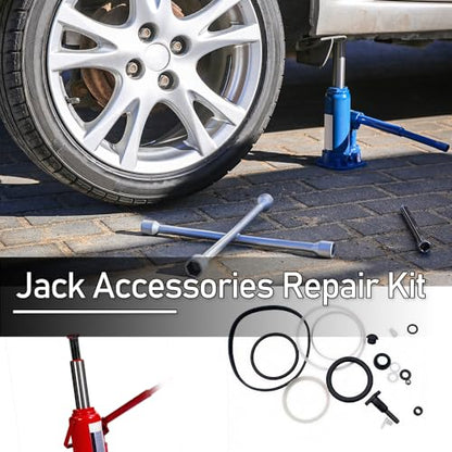 Bottle Jack Repair Kit for 3 Ton 17 Pcs Complete Seal Set with Ram Piston Pump Seals, O-Rings, Gaskets for Hydraulic Vertical Jack