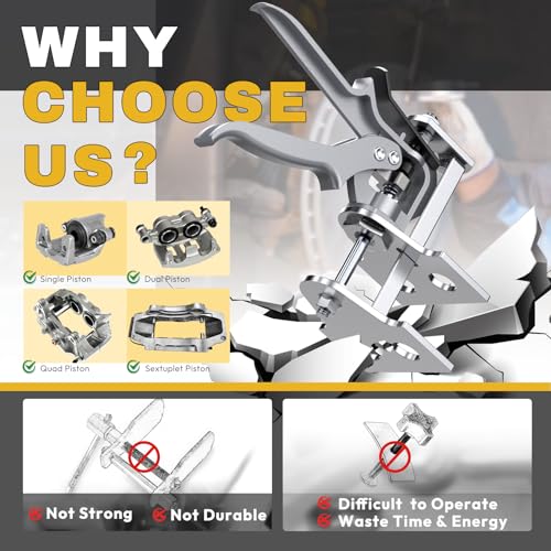 Craimil Brake Caliper Compression Tool, Single/Twin/Quad/Sextuplet Piston Disc Brake Caliper Tool, 29100 Brake Pad Spreader Compatible with Most Cars and Light Trucks - size: 29100