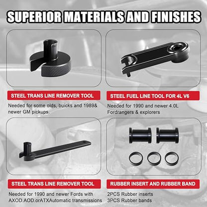 SGT 27pc Fuel Line Disconnect Tool Set,Master Quick Disconnect Tool Kit with Fuel and AC Disconnect Pliers,Fuel Line Removal Tool Set for AC Fuel Line System