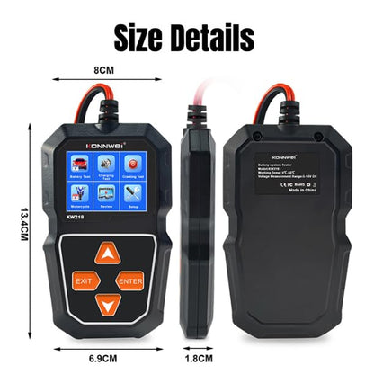 Car Battery Tester, Battery Load Tester Automotive 12V Alternator Starter Tester Digital Auto Battery Analyzer Charging Cranking System Tester for Car Truck Marine Motorcycle Boat