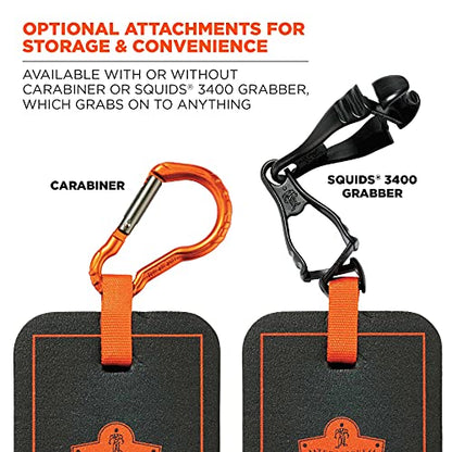 Ergodyne - 18565 ProFlex 365 Mini Kneeling Pad with Carabiner, 4" x 6" x 1", Black - style: Pad with Carabiner