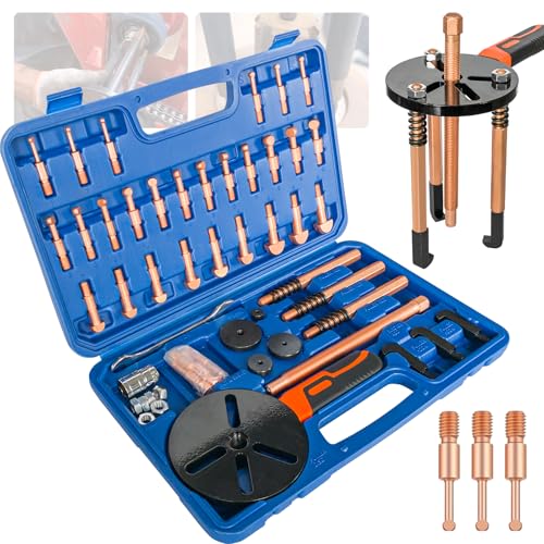 55-in-1 Bearing Puller Kit, Inner Hole Three-Jaw Puller for Cars, Motorcycles, Agricultural Machinery, Switchable 2-Mode Blind Hole Bearing Puller & Separator Set, Blue Storage Case