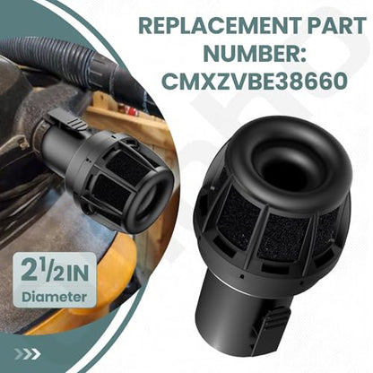 2-1/2 in. Muffler Diffuser Wet/Dry Vac Attachment CMXZVBE38660 Compatible with Craftsman and Ridgid Shop Vacuums, Industrial-Grade Shop Vac Accessories for Noise Reduction