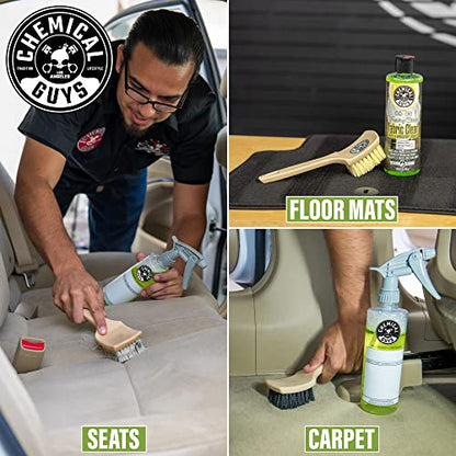 Chemical Guys, Foaming Citrus Fabric & Carpet Cleaner, Seats & Mats, 16 oz | High-foam cleaner lifts coffee, soda and food stains and odors from seats, carpet and floor mats, citrus scent - size: 16 Fl Oz (Pack of 1)