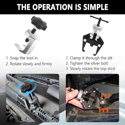 Stacool Windshield Wiper Arm Removal Tool Kit,Heavy Duty Wiper Arm Puller/Battery Terminal Puller,Universal Car Accessories Carbon Steel Small Bearing Puller for Most Car Truck SUV RV - color: Wiper Arm Puller Kits