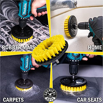 Chemical Guys, Medium Duty Spinner Drill Brush Attachment, Multi-Surface | Fits any standard drill to power-scrub floor mats, upholstery and carpet, lifting set-in stains with less effort - style: Medium Duty