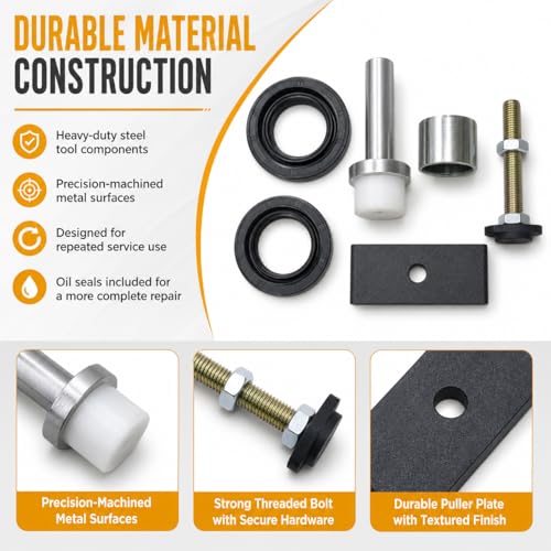CV Axle Bearing Puller Seal Kit for Toyota 8" Clamshell Differential, 03-18 4Runner, 05-18 Tacoma, 07-14 FJ Cruiser, Replaces 18195, with Oil Seals