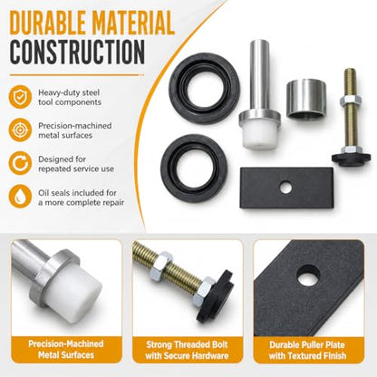 CV Axle Bearing Puller Seal Kit for Toyota 8" Clamshell Differential, 03-18 4Runner, 05-18 Tacoma, 07-14 FJ Cruiser, Replaces 18195, with Oil Seals