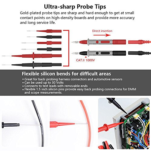Whole Set Multimeter Test Lead Kits Set Essential Automotive Electronic Connectors Cables Hand Tool Battery Tester & Auto Diagnostic Tools