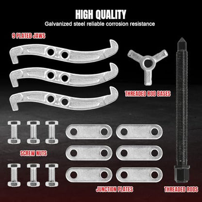 Big RED Gear Puller Set, 3''4''6'' 3 jaw Puller Tool, Puller Kit for Gearing, Pulley and Bearing Removal, Puller Kit Pulley with Reversible Jaws, 3 Pcs