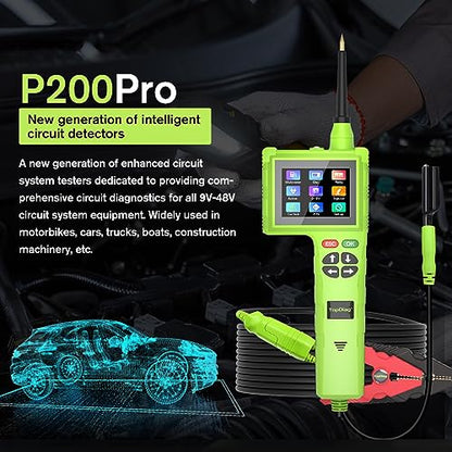 TopDiag P200 Pro Automotive Electric Circuit Tester Power Probe,Supports All Vehicle Electrical Systems(P200 Pro) - color: P200 Pro