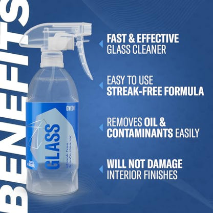 Gyeon Glass Streak Free Automotive Glass Cleaner Professional Grade Ammonia Free Tint Safe Removes Fingerprints Oil Film Interior Safe Enhances Clarity For Windows Windshield Mirror Screens - size: 4000 ml