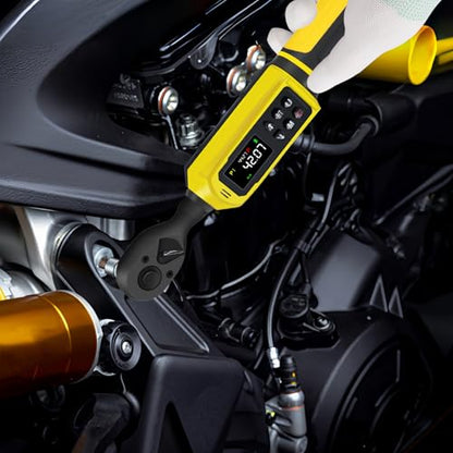 ATsafepro 3/8-Inch Digital Drive Torque Wrench-1-60Nm (1-44 ft-lb),High-Precision Torque Wrench with Buzzer, LED Flash, 5 Units, for Motorcycle & Home Repairs - style: 3/8" 1-44 FT.LB Digital Torque Wrench