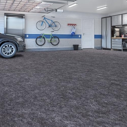 Garage Mats Oversize Garage Floor Paking Mat for Under Car, 7.4 x 8.4 Ft Non-Slip Gray Garage Flooring Carpets, Absorbent Oil Garage Parking Mat, Waterproof Mats - size: 7.4' x 8.4'