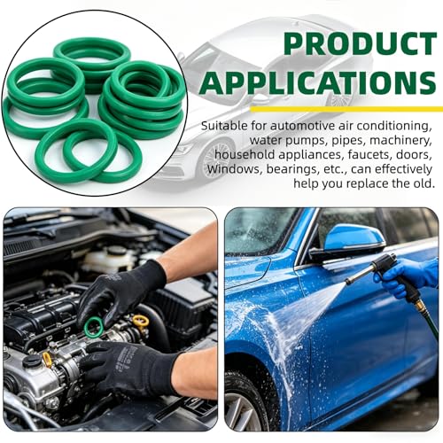 372 Pieces Car Air Conditioning Repair Kit, Car A/C R12 R134a Rubber O-Ring Set AC Valve Cores Accessories Kit with Double Head Removal Install Tool, Tire Valve Stem Cores for Most Car
