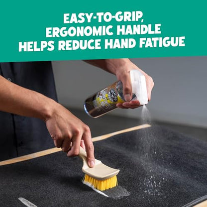 Chemical Guys Induro 7 Heavy Duty Interior Carpet & Upholstery Detailing Brush – Durable Bristles, Car Carpet Brush for Deep Cleaning Fabric, Mats & Seats, Ergonomic Grip for Comfort and Control - size: 1 Pack