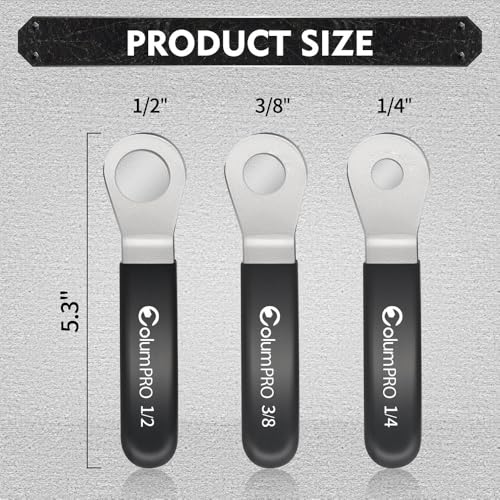 3PCS Low Profile Socket Lever, 1/4”, 3/8” and 1/2” Drive Breaker Bar, Extra Low Profile Stubby Wrenches Set, Non-Ratcheting, Great for Boats, RV, Off Road Vehicle - style: 3PCS