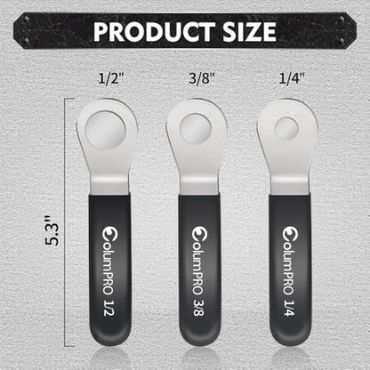 3PCS Low Profile Socket Lever, 1/4”, 3/8” and 1/2” Drive Breaker Bar, Extra Low Profile Stubby Wrenches Set, Non-Ratcheting, Great for Boats, RV, Off Road Vehicle - style: 3PCS