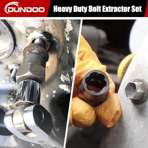 Bolt Extractor Set, 21PCS Easy Out Bolt Extractor Kit, 3/8" Drive Impact Stripped Bolt Remover Extractor Socket Set Tool for Rusted, Rounded, Damaged Nuts - size: 21pcs