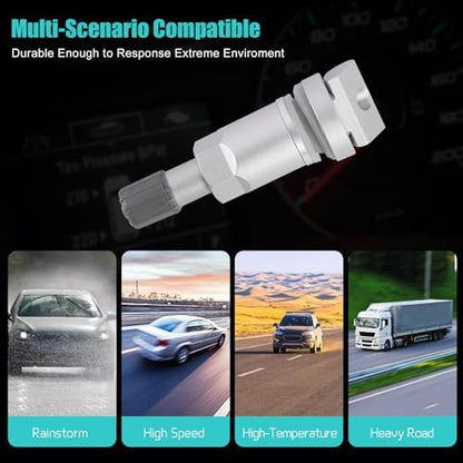 AULINK 4PCS Tire Pressure Sensor Valve Stem (TPMS) Repair Kit Compatible with BMW Toyota Honda Dodge Chrysler Chevrolet/Chevy Ford Hyundai Infiniti Jaguar Land Rover Volvo Jeep Acura