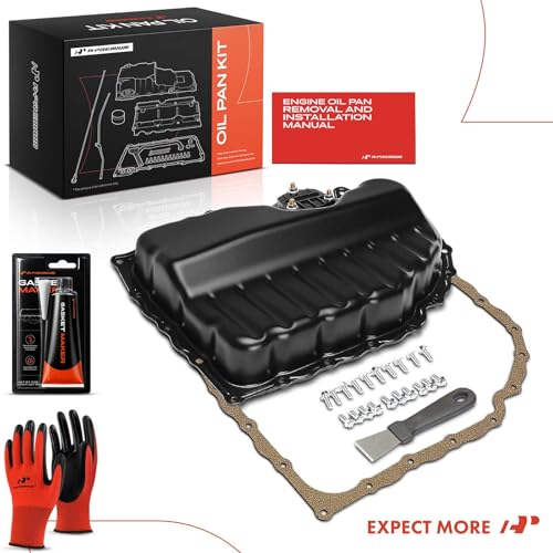 A-Premium Lower 1.8L 2.0L Engine Oil Pan Sump with Plug, Gasket & Bolts, Compatible with Volkswagen Jetta, Passat, Golf, Tiguan, Beetle, GTI, CC, Eos, Atlas, Arteon & Audi A3, Q3, TT Quattro - style: Complete Oil Pan Kit
