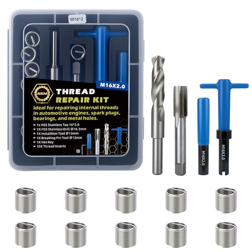 AKM 15PCS M16*2.0 Metric Thread Repair Kit