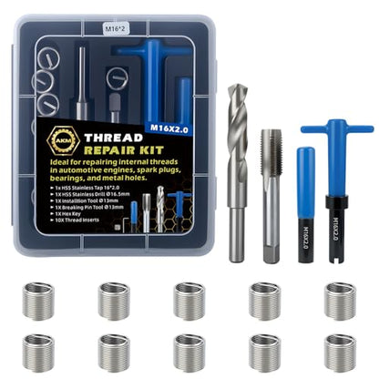 AKM 15PCS M16*2.0 Metric Thread Repair Kit