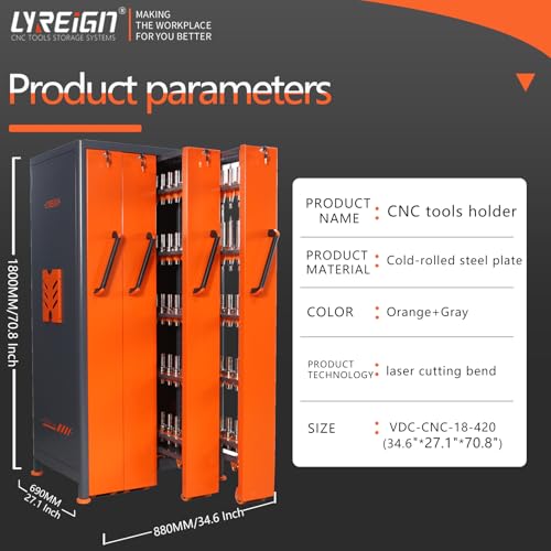 CNC Tool Holder Vertical Drawer Cabinet, Large Capacity CNC Tool Storage Cabinet, CNC Tool Holder Station Suitable for Warehouse Workshop Machining Centers - size: CAT40/BT40-140CAP