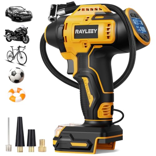 Tire Inflator Cordless for Dewalt MAX 20V Battery [Tool Only], 160PSI Portable Air Inflator with Pressure Gauge, Auto-Shut Off & Fast Inflation, Auto Air Pump for Car, Motorcycle, Bike, Ball