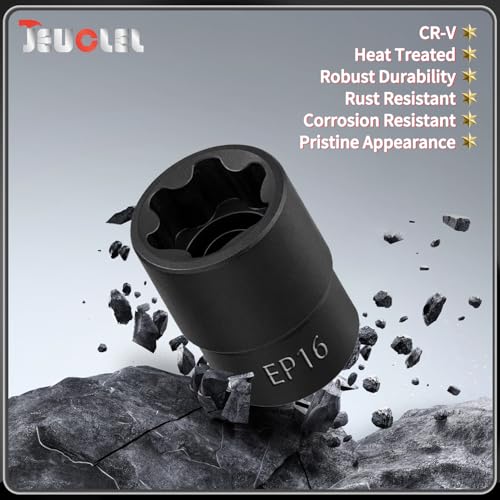 EP Socket EP16, 6 Point 3/8” Dr Female External E-Torx Plus Socket | EP Socket, Female External, E-Torx Plus Socket, External, Cr-V Steel, High Deformation Prevention - size: EP16