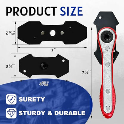Brake Caliper Compression Tool with Extra 2Pcs Large Plates 1.57"-2.95",Caliper Piston Compressor Tool for Disc Brake Pad Spreader with 4 Brake Caliper Hangers for Single/Twin/Quad Piston - size: Brake Caliper Tool with 4 Caliper Hangers